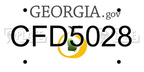 CFD5028 Georgia License Plate