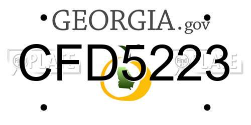 CFD5223 Georgia License Plate