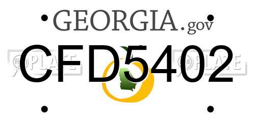 CFD5402 Georgia License Plate