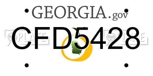 CFD5428 Georgia License Plate