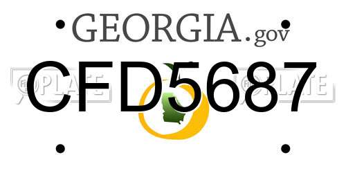 CFD5687 Georgia License Plate