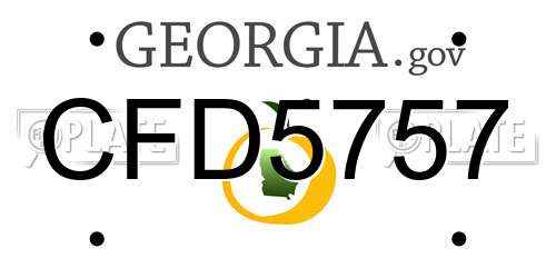 CFD5757 Georgia License Plate