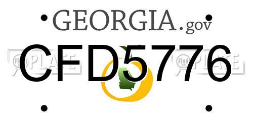 CFD5776 Georgia License Plate