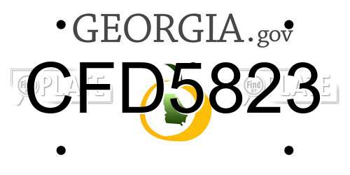 CFD5823 Georgia License Plate