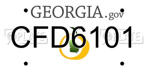 CFD6101 Georgia License Plate