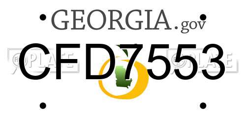 CFD7553 Georgia License Plate