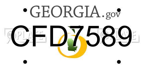 CFD7589 Georgia License Plate