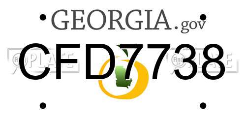 CFD7738 Georgia License Plate