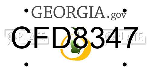 CFD8347 Georgia License Plate