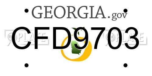 CFD9703 Georgia License Plate