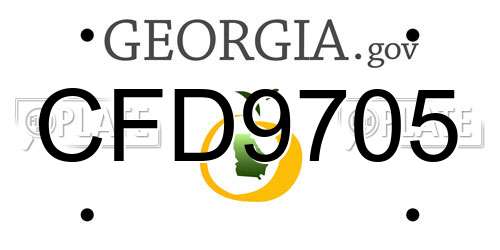 CFD9705 Georgia License Plate