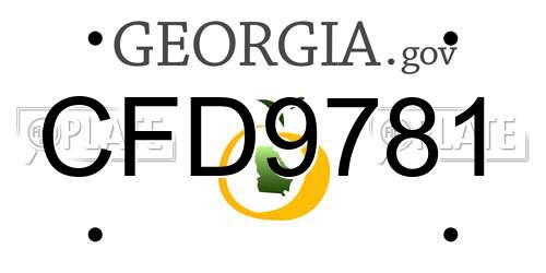 CFD9781 Georgia License Plate