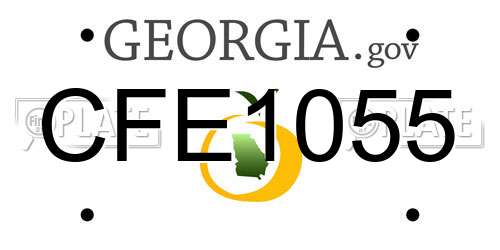 CFE1055 Georgia License Plate