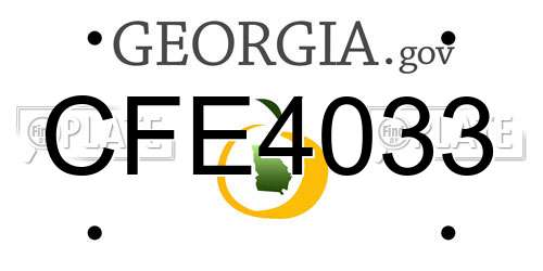 CFE4033 Georgia License Plate