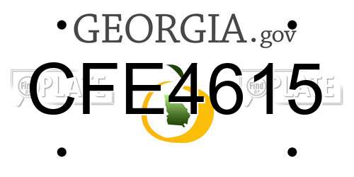 CFE4615 Georgia License Plate