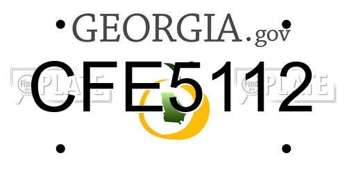 CFE5112 Georgia License Plate