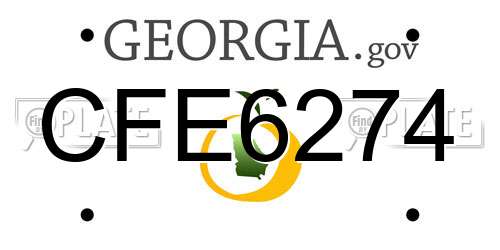 CFE6274 Georgia License Plate