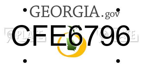 CFE6796 Georgia License Plate