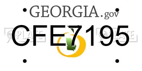 CFE7195 Georgia License Plate