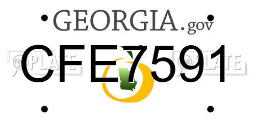 CFE7591 Georgia License Plate