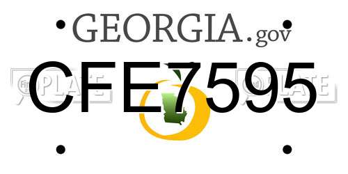 CFE7595 Georgia License Plate