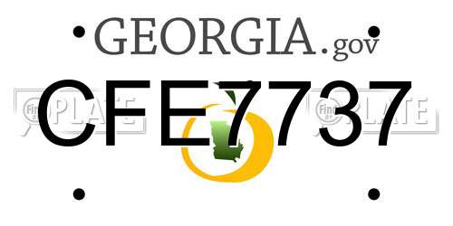 CFE7737 Georgia License Plate