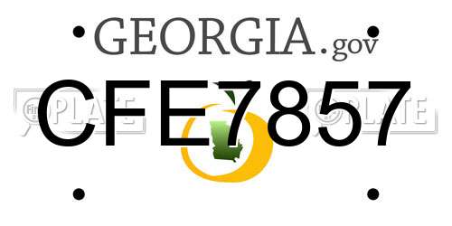 CFE7857 Georgia License Plate