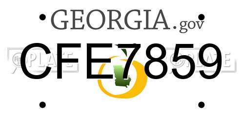 CFE7859 Georgia License Plate