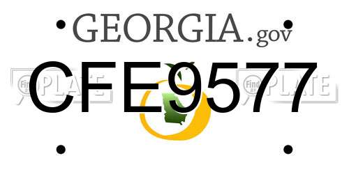CFE9577 Georgia License Plate