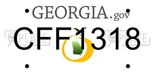 CFF1318 Georgia License Plate