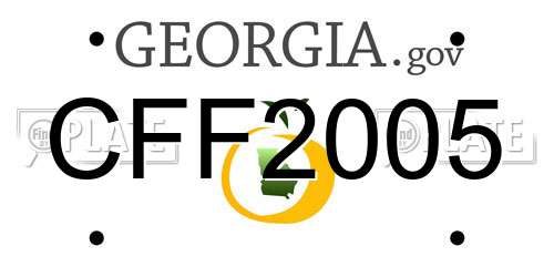 CFF2005 Georgia License Plate