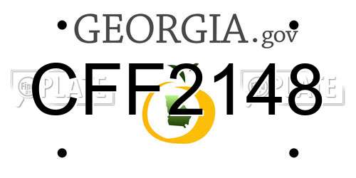 CFF2148 Georgia License Plate