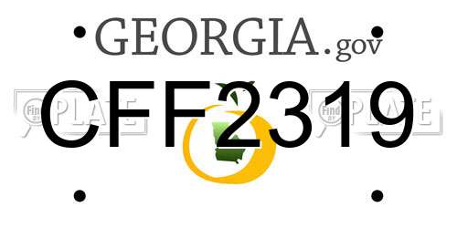 CFF2319 Georgia License Plate