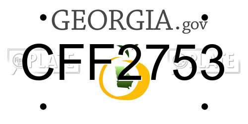 CFF2753 Georgia License Plate