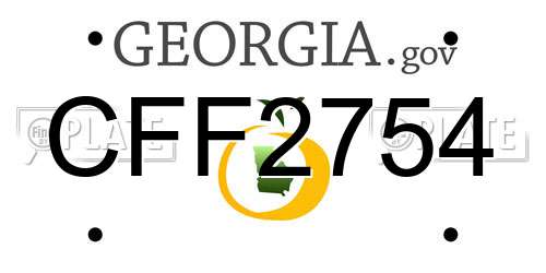 CFF2754 Georgia License Plate