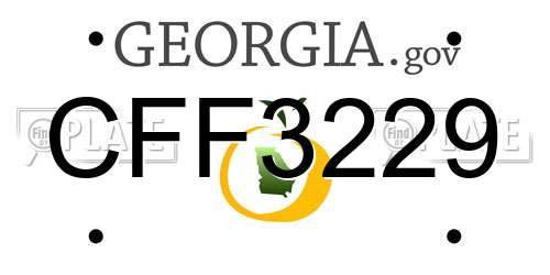 CFF3229 Georgia License Plate
