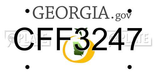 CFF3247 Georgia License Plate
