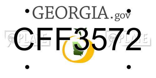 CFF3572 Georgia License Plate