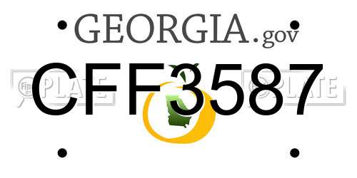 CFF3587 Georgia License Plate