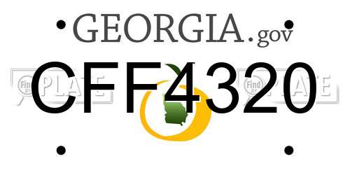 CFF4320 Georgia License Plate