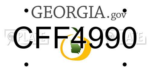 CFF4990 Georgia License Plate