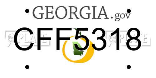 CFF5318 Georgia License Plate