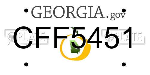 CFF5451 Georgia License Plate