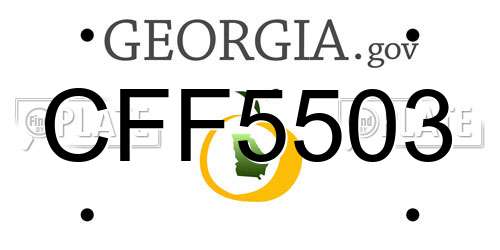 CFF5503 Georgia License Plate
