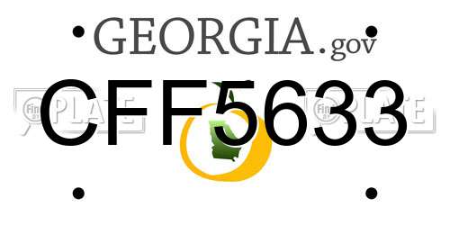 CFF5633 Georgia License Plate