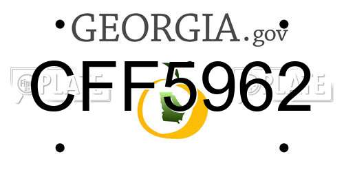 CFF5962 Georgia License Plate