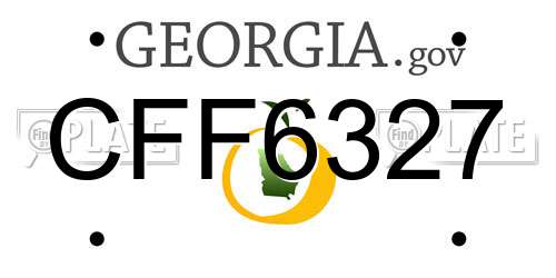 CFF6327 Georgia License Plate