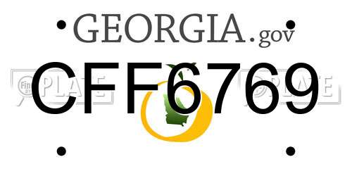 CFF6769 Georgia License Plate