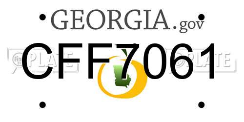 CFF7061 Georgia License Plate