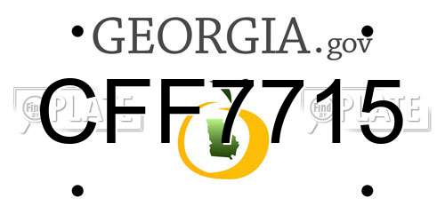 CFF7715 Georgia License Plate